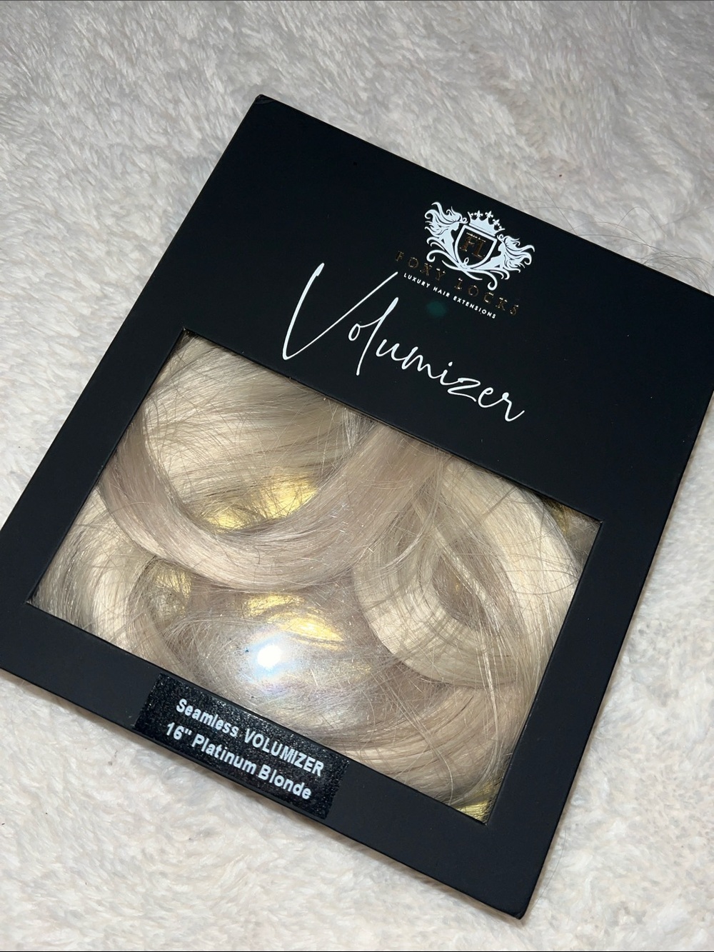 Foxy Locks Volumizer Seamless 16" Platinum Blonde Hair Extensions NWOT